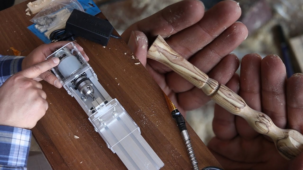 مخرطة خشب صغيرة من موقع بانجوود Raitool LB-01 Mini Lathe Beads Machine review DIY